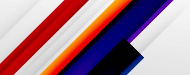 Gölge çizgileri, modern formlar, dikdörtgenler, kareler ve akışkan eğimlere sahip geometrik soyut arkaplanlar. Parlak renkli çizgiler serin arkaplanlar