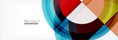 Yuvarlak şekiller, üçgenler ve daireler. Modern soyut arkaplan