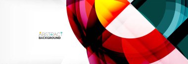 Yuvarlak şekiller, üçgenler ve daireler. Modern soyut arkaplan