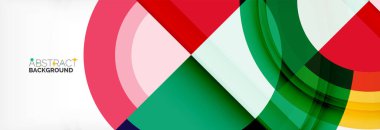 Yuvarlak şekiller, üçgenler ve daireler. Modern soyut arkaplan