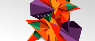 3d düşük poli soyut arka plan vektör çizimi