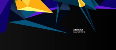 3d düşük poli soyut arka plan vektör çizimi