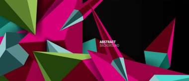 3d düşük poli soyut arka plan vektör çizimi