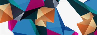 3d mozaik soyut arkaplan, düşük poli şekilli geometrik tasarım