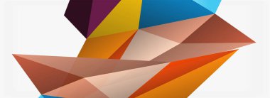 3d mozaik soyut arkaplan, düşük poli şekilli geometrik tasarım
