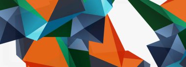 3d mozaik soyut arkaplan, düşük poli şekilli geometrik tasarım