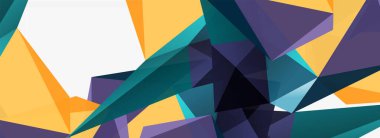 3d mozaik soyut arkaplan, düşük poli şekilli geometrik tasarım