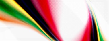 Soyut arkaplan. Pürüzsüz akış çizgileri, bulanık dalgalar, gökkuşağı renk çizgileri. Kapaklar, afişler, el ilanları ve posterler için vektör illüstrasyonları