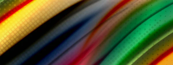 Abstrakter Hintergrund. Glatte fließende Linien, verschwommene Wellen, Streifen in Regenbogenfarben. Vektor-Illustrationen für Covers, Banner, Flyer, Poster und andere — Stockvektor