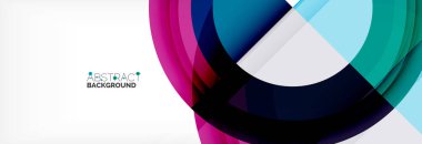 Yuvarlak şekiller, üçgenler ve daireler. Modern soyut arkaplan