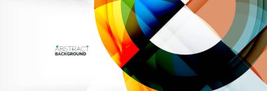 Yuvarlak şekiller, üçgenler ve daireler. Modern soyut arkaplan