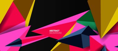 3d düşük poli soyut arka plan vektör çizimi