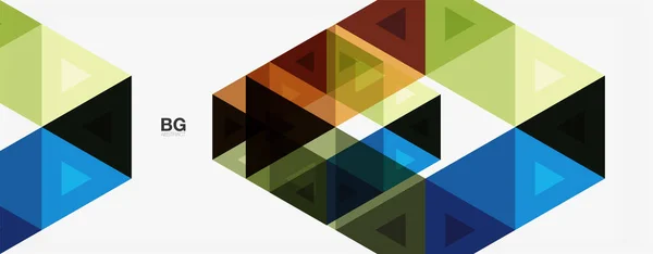 Mosaico triángulo patrón abstracto de fondo para la cubierta, pancarta, volante y cartel y otra plantilla — Archivo Imágenes Vectoriales