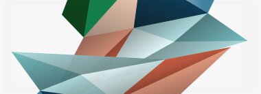 3d mozaik soyut arkaplan, düşük poli şekilli geometrik tasarım