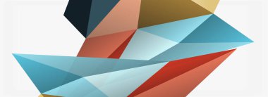 3d mozaik soyut arkaplan, düşük poli şekilli geometrik tasarım