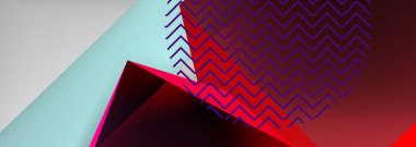 Düşük polyester 3 boyutlu geometrik şekiller, minimum soyut arkaplan. Kapaklar, afişler, el ilanları ve posterler için vektör illüstrasyonları