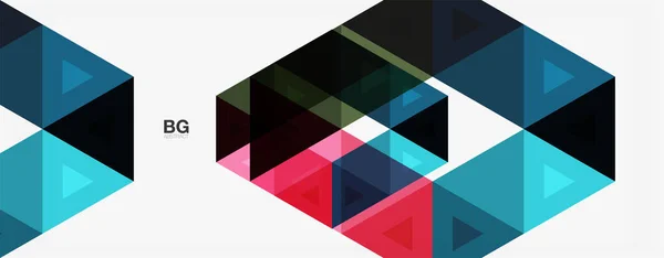 カバー、バナー、チラシ、ポスターなどのテンプレートのためのモザイク三角形のパターン抽象的な背景 — ストックベクタ