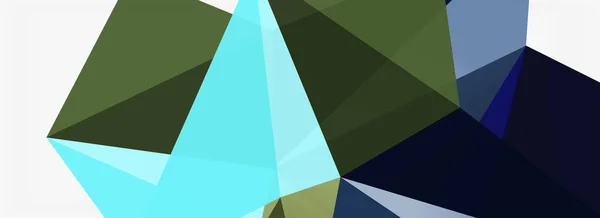 3D-Mosaik abstrakte Hintergründe, Low-Poly-Form geometrisches Design — Stockvektor