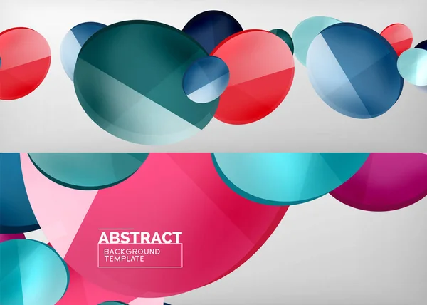 Ensemble de bulles de verre fonds abstraits. Illustrations vectorielles pour couvertures, bannières, flyers et affiches et autres — Image vectorielle