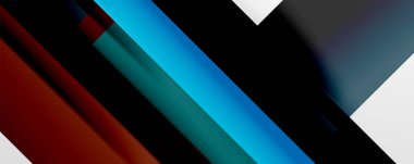 Gölge çizgileri, modern formlar, dikdörtgenler, kareler ve akışkan eğimlere sahip geometrik soyut arkaplanlar. Parlak renkli çizgiler serin arkaplanlar