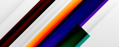 Gölge çizgileri, modern formlar, dikdörtgenler, kareler ve akışkan eğimlere sahip geometrik soyut arkaplanlar. Parlak renkli çizgiler serin arkaplanlar