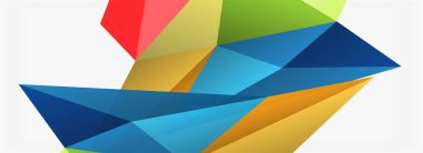 3d mozaik soyut arkaplan, düşük poli şekilli geometrik tasarım