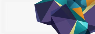 3d mozaik soyut arkaplan, düşük poli şekilli geometrik tasarım