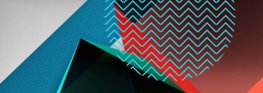 Düşük polyester 3 boyutlu geometrik şekiller, minimum soyut arkaplan. Kapaklar, afişler, el ilanları ve posterler için vektör illüstrasyonları