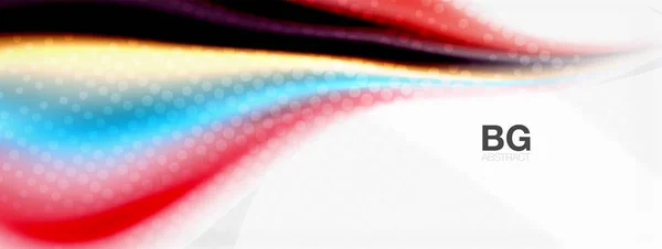 Resumen Antecedentes. Líneas suaves y fluidas, ondas borrosas, rayas de estilo arco iris. Ilustraciones vectoriales para portadas, pancartas, volantes y carteles y otros — Archivo Imágenes Vectoriales