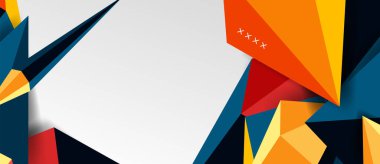 3d düşük poli soyut arka plan vektör çizimi