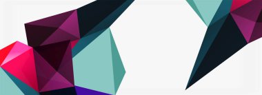 3d mozaik soyut arkaplan, düşük poli şekilli geometrik tasarım