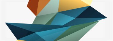 3d mozaik soyut arkaplan, düşük poli şekilli geometrik tasarım