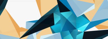 3d mozaik soyut arkaplan, düşük poli şekilli geometrik tasarım