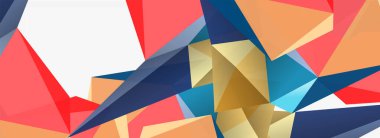 3d mozaik soyut arkaplan, düşük poli şekilli geometrik tasarım