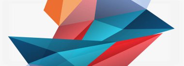 3d mozaik soyut arkaplan, düşük poli şekilli geometrik tasarım