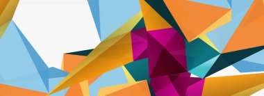 3d mozaik soyut arkaplan, düşük poli şekilli geometrik tasarım