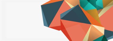 3d mozaik soyut arkaplan, düşük poli şekilli geometrik tasarım