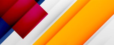 Gölge çizgileri, modern formlar, dikdörtgenler, kareler ve akışkan eğimlere sahip geometrik soyut arkaplanlar. Parlak renkli çizgiler serin arkaplanlar