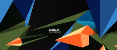 3d düşük poli soyut arka plan vektör çizimi