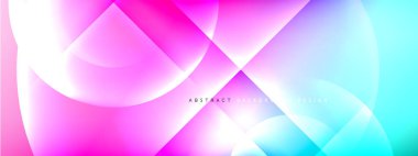 Vektör soyut arkaplan - gölgeler ve ışık efektleri ile sıvı gradyanı üzerinde daire ve çapraz çapraz. Metin için tekno ya da ticari parlak tasarım şablonları