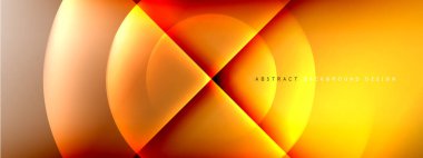 Vektör soyut arkaplan - gölgeler ve ışık efektleri ile sıvı gradyanı üzerinde daire ve çapraz çapraz. Metin için tekno ya da ticari parlak tasarım şablonları