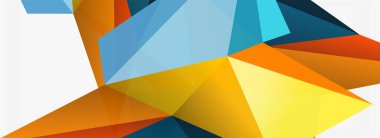 3d mozaik soyut arkaplan, düşük poli şekilli geometrik tasarım