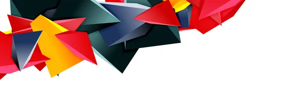 三角形モザイク抽象的な背景、 3次元三角形低ポリ形状。カバー、バナー、チラシ、ポスターなどの幾何学的ベクトル図 — ストックベクタ