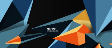 3d düşük poli soyut arka plan vektör çizimi