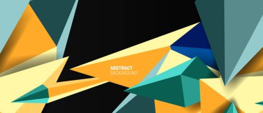 3d düşük poli soyut arka plan vektör çizimi