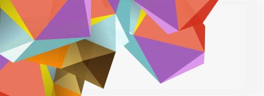 3d mozaik soyut arkaplan, düşük poli şekilli geometrik tasarım