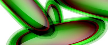 Çemberler ve baloncuklar soyut arka plan. Web pankartı, uygulama veya poster için sıvı yuvarlak şekiller