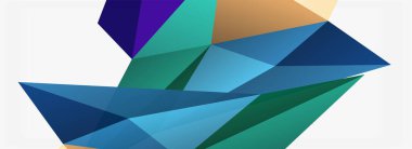 3d mozaik soyut arkaplan, düşük poli şekilli geometrik tasarım