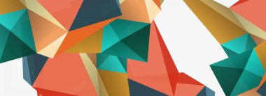 3d mozaik soyut arkaplan, düşük poli şekilli geometrik tasarım