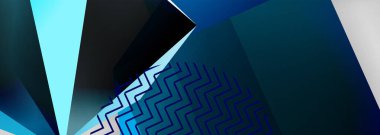 Düşük polyester 3 boyutlu geometrik şekiller, minimum soyut arkaplan. Kapaklar, afişler, el ilanları ve posterler için vektör illüstrasyonları